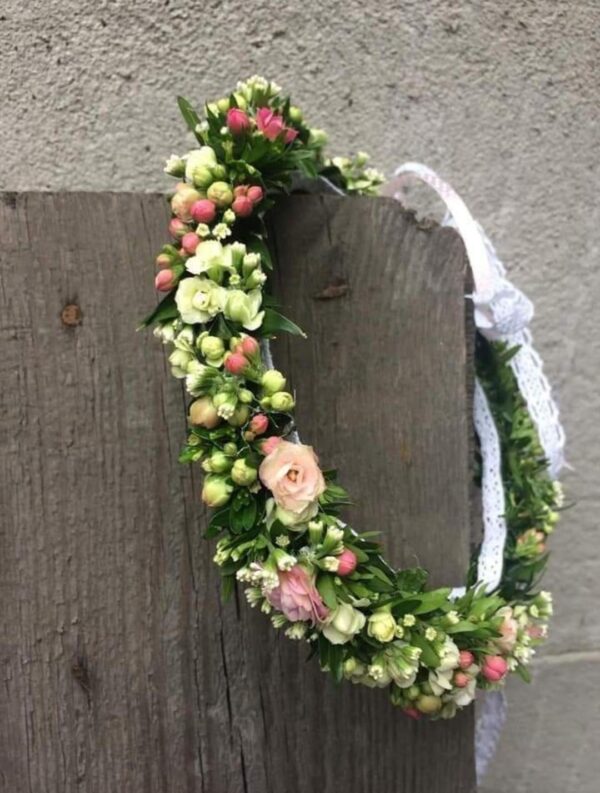 Wianek Komunijny z kalanchoe i mirtu